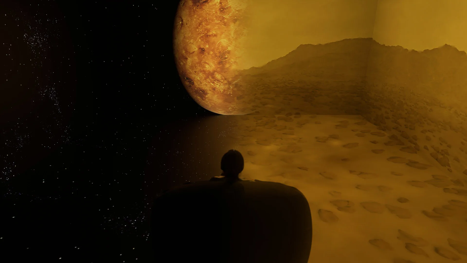 Venus in the room: the yellow globe and its baked surface
